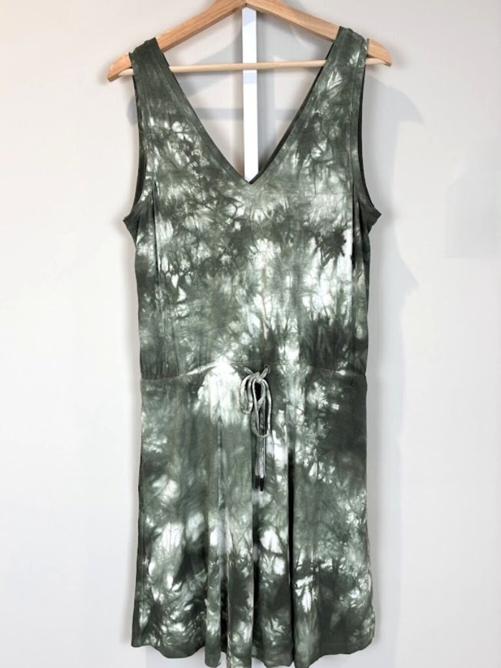 Sweaty Betty Jumpsuit S Small Green Tie Dye Gary Drawstring Short Romper Cinch